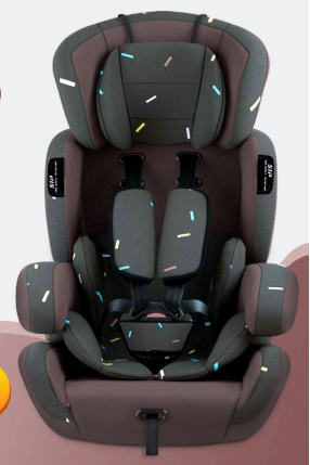 Adjustable Child Car Seat With Five-Point Harness In Black