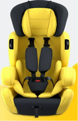 Adjustable Child Car Seat With Five-Point Harness In Black