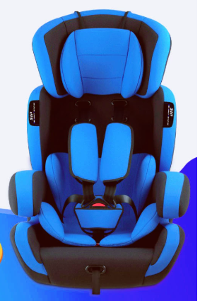 Adjustable Child Car Seat With Five-Point Harness In Black
