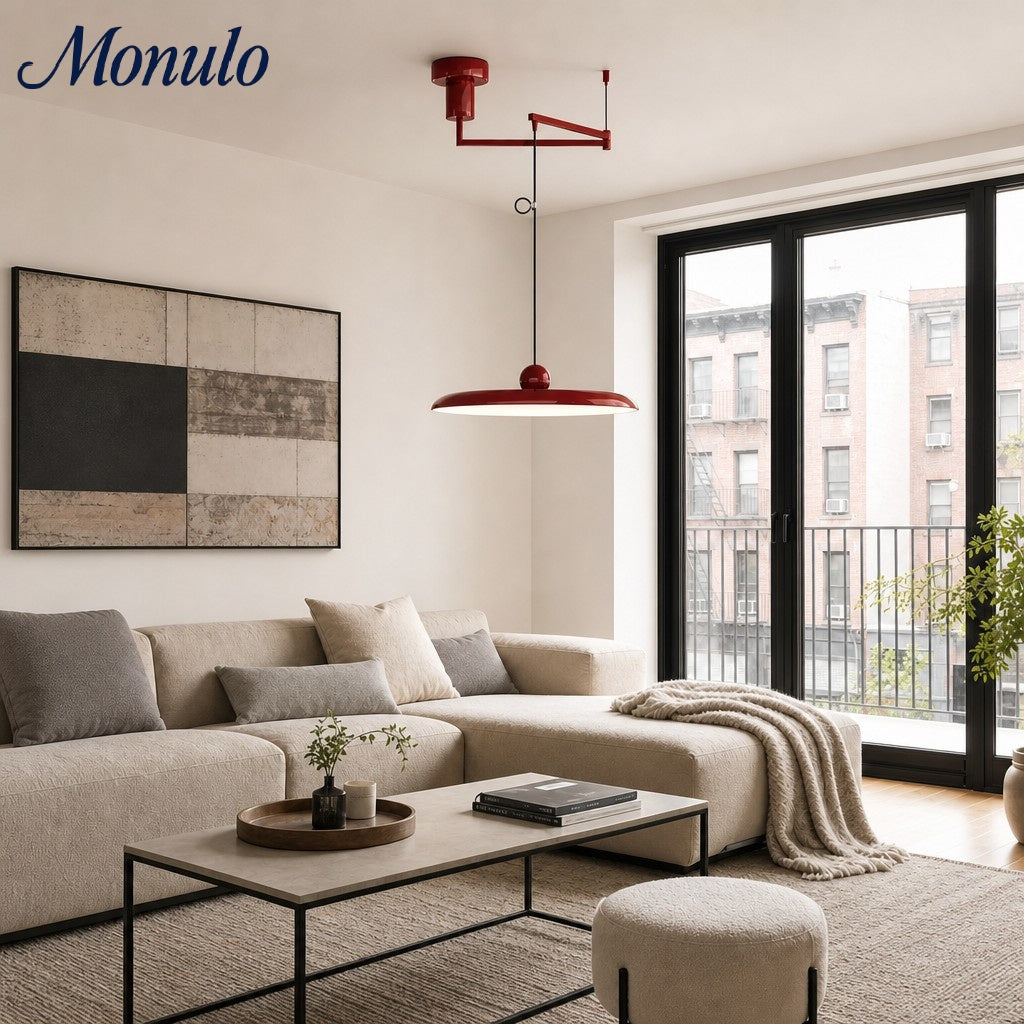 Adjustable Pendant Light With Swivel Arm In Minimalist Industrial Metal
