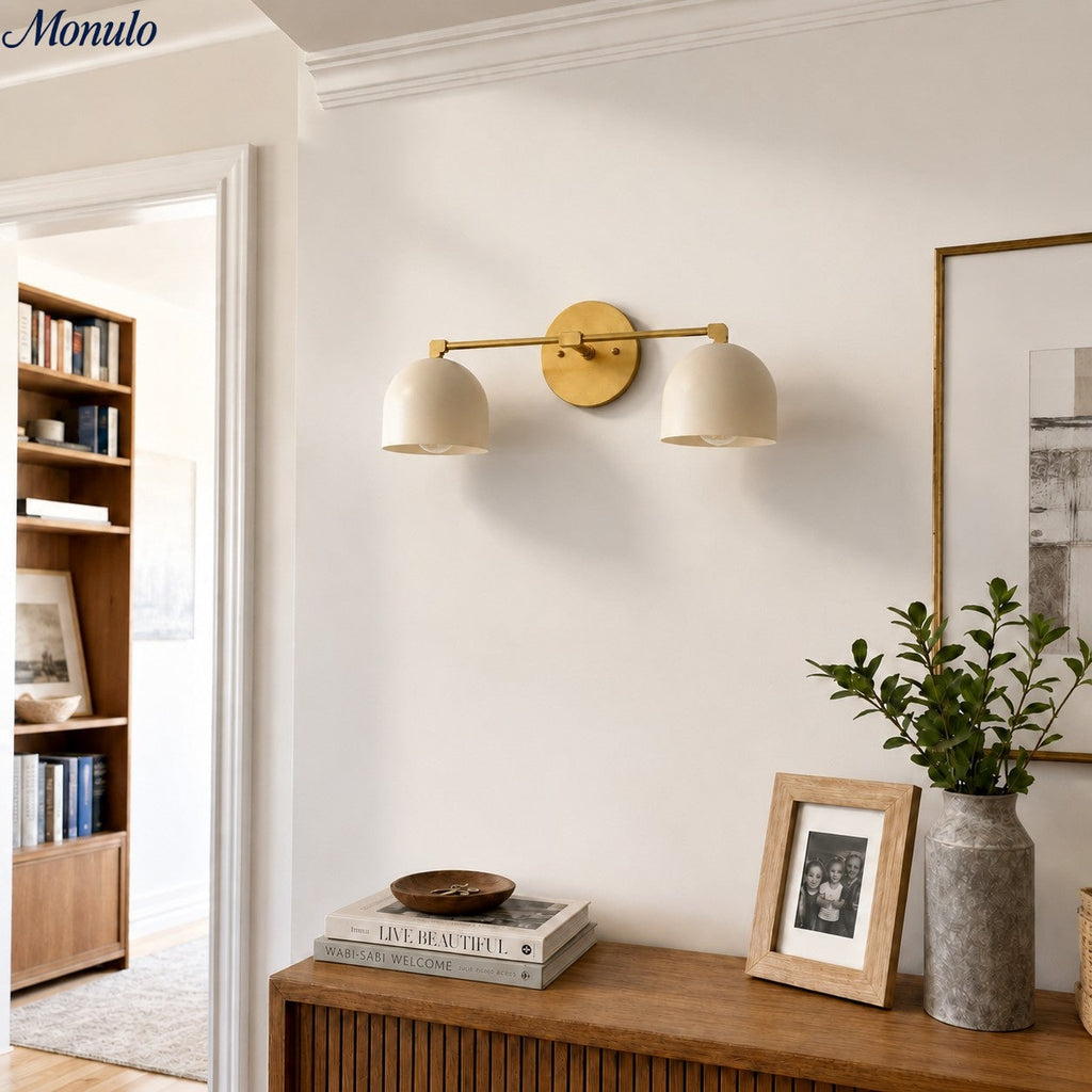 Mid-Century Dome Wall Lamp With Retro Design For Bathroom And Hallway