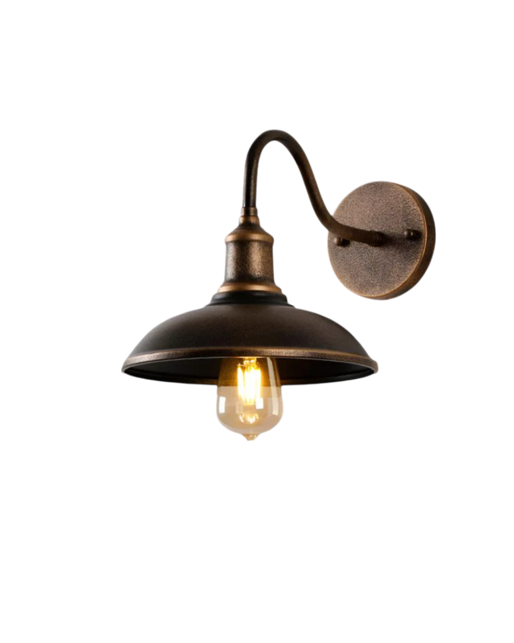 Modern Square Outdoor Wall Light With Minimalist Frame Black Brown Silver 24x23cm