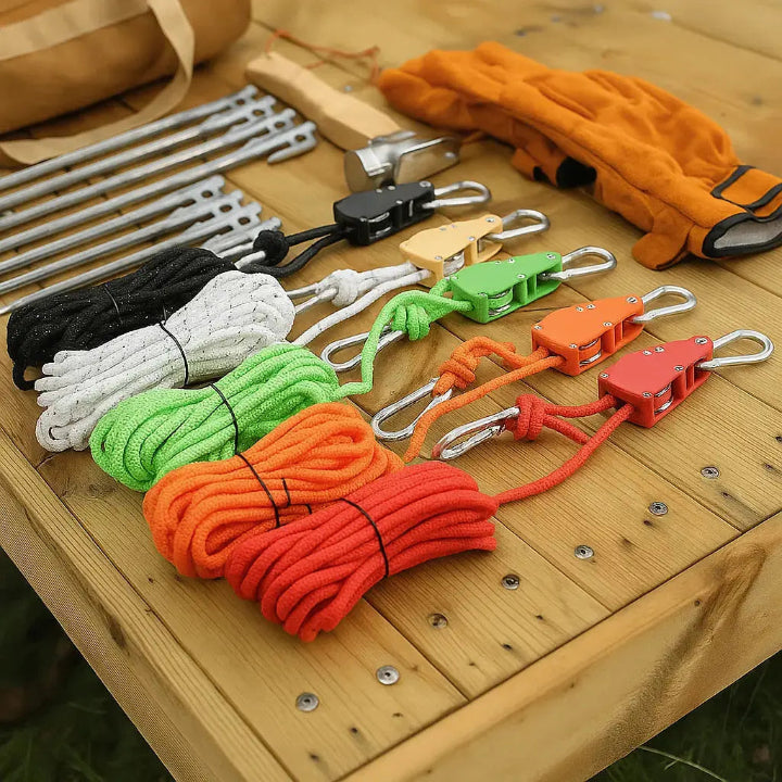 1+1 GRATIS | Winddichtes Spannseil mit reflektierendem Garn – Sicherer Halt für Ihre Outdoor-Ausrüstung Zorenza