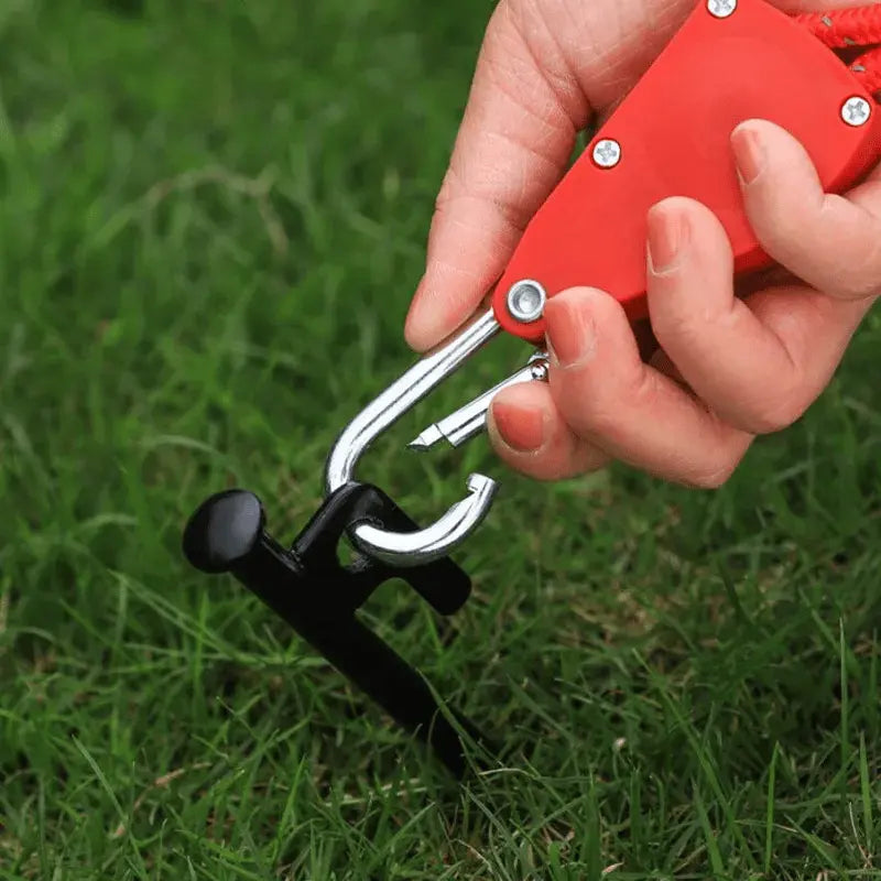 Versatile 4M Guy Line With Carabiners And Reflective Threads For Tents And Tarps