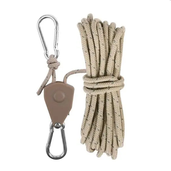 Versatile 4M Guy Line With Carabiners And Reflective Threads For Tents And Tarps