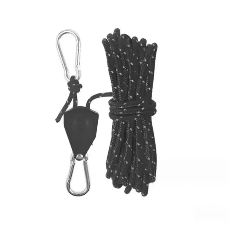Versatile 4M Guy Line With Carabiners And Reflective Threads For Tents And Tarps