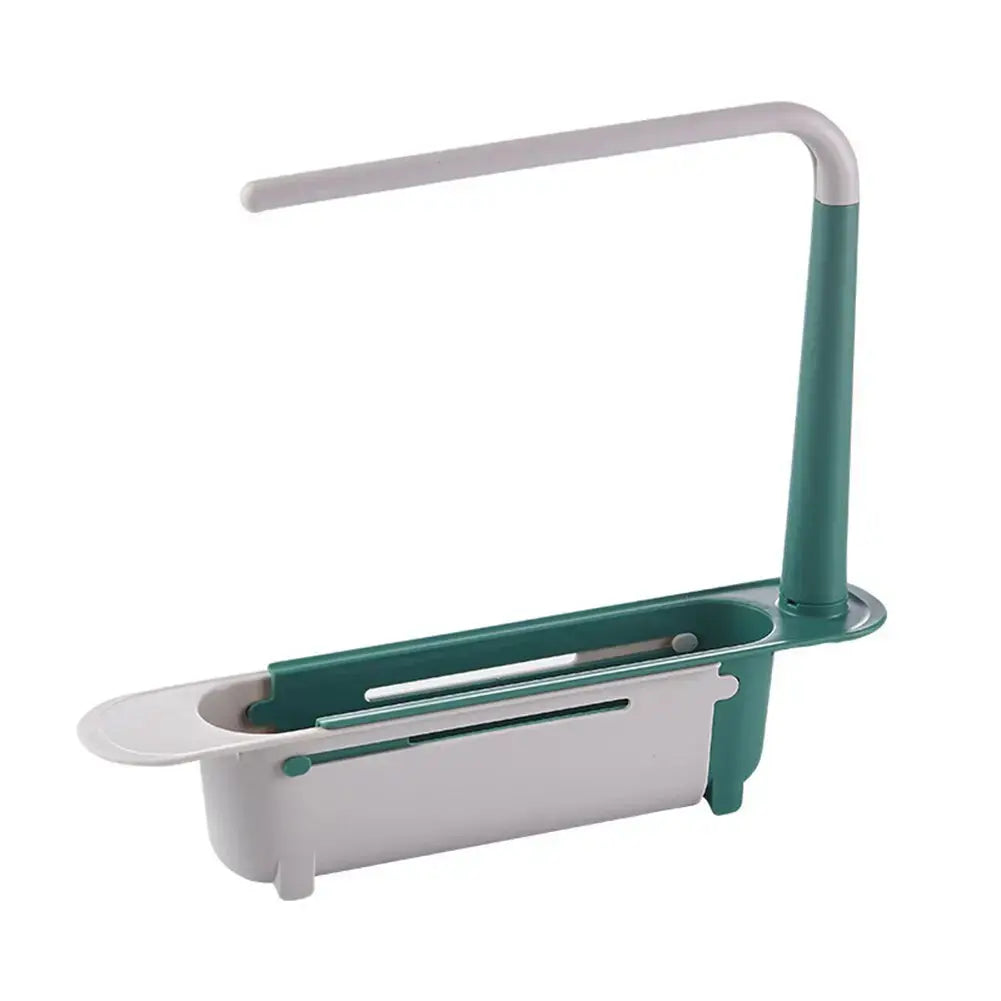 Adjustable Above-Sink Organizer Rack For Dish Soap And Sponges