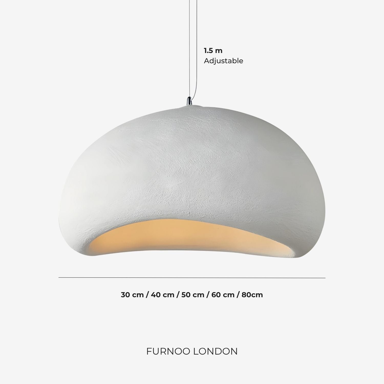 Wabi Sabi Polymer Pendant Light With Organic Texture For Living And Dining Rooms