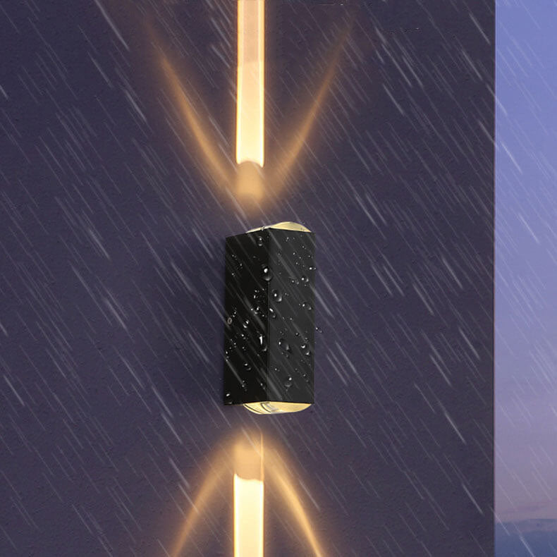 AstraGlow Waterproof Outdoor Rectangular LED Wall Sconce For Exterior Use 600 To 1000 Lumens