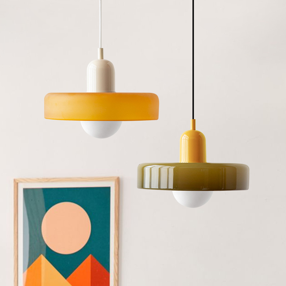 Bauhaus Style Glass Pendant Light For Dining And Living Areas