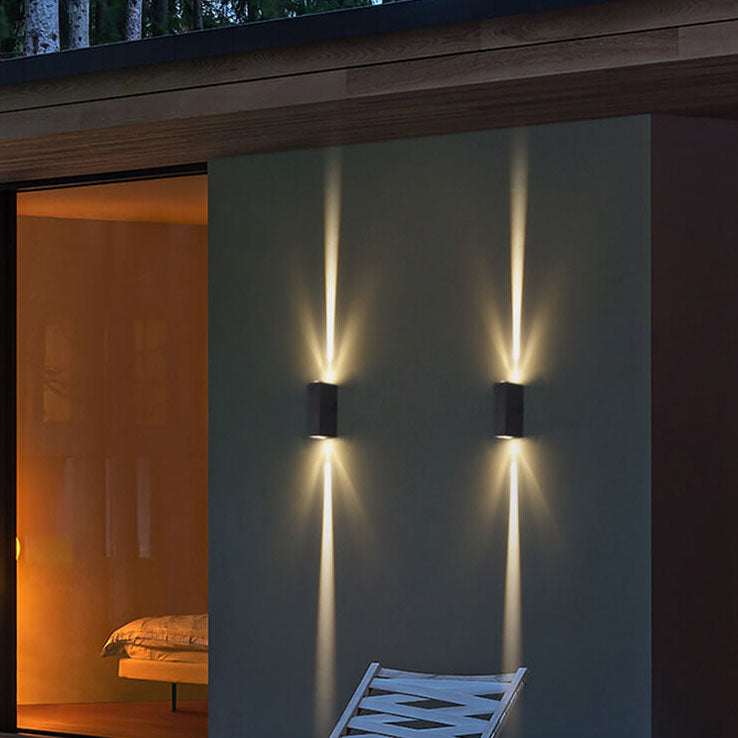 AstraGlow Waterproof Outdoor Rectangular LED Wall Sconce For Exterior Use 600 To 1000 Lumens