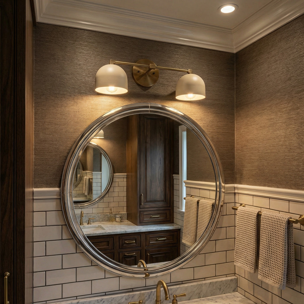 Mid-Century Dome Wall Lamp With Retro Design For Bathroom And Hallway