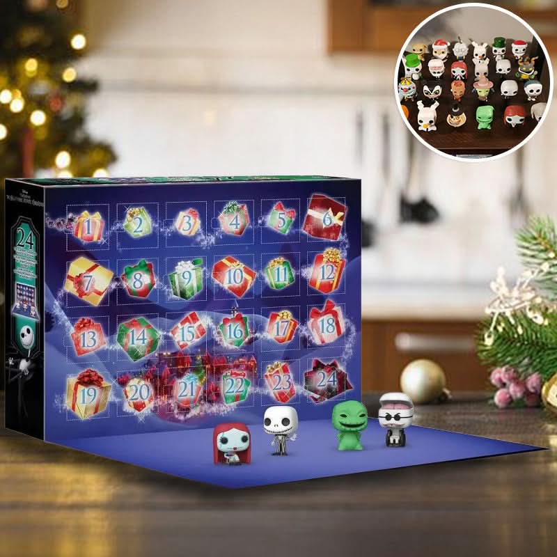 NIGHTMAREJOY 24 figurás Pocket Pops adventi naptár — hátborzongató karácsonyi visszaszámláló dekoráció