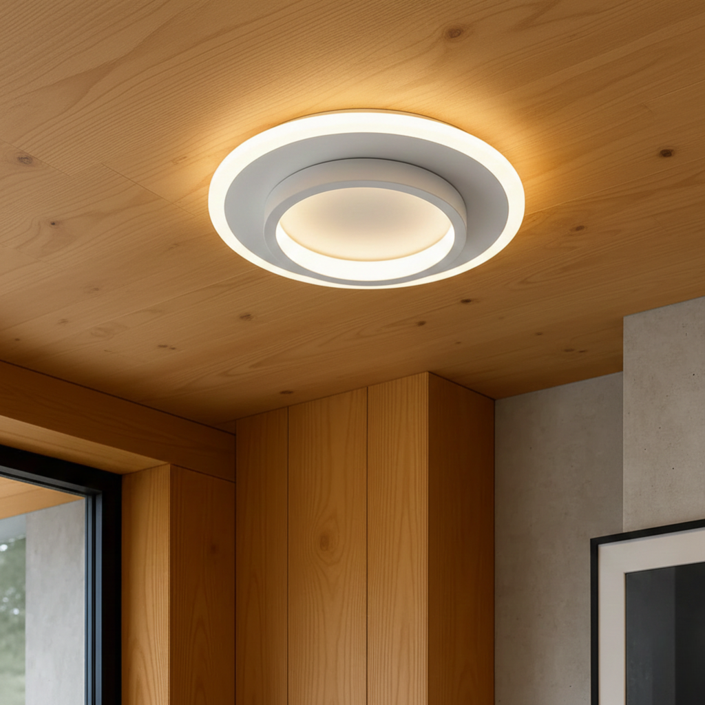 AureaLux Contemporary LED Ceiling Light With Sleek Flush Mount Fixture For Modern Interiors