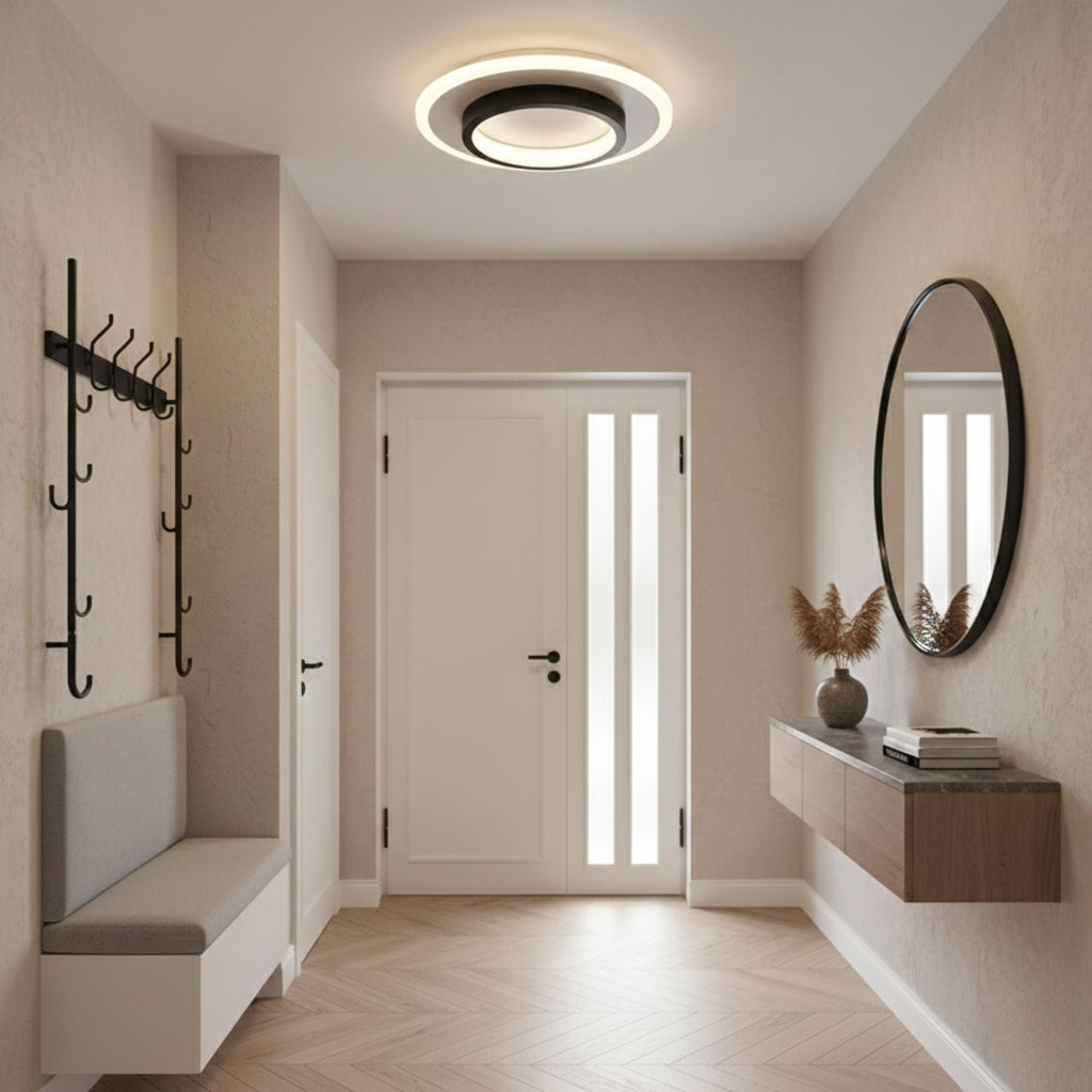 AureaLux Contemporary LED Ceiling Light With Sleek Flush Mount Fixture For Modern Interiors