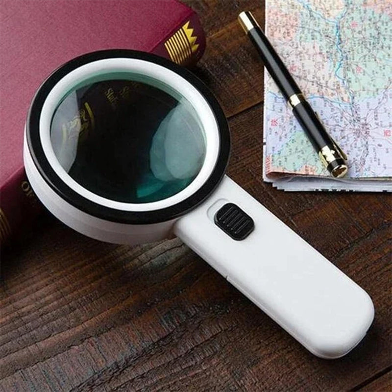 LED Reading Magnifier With 30X Magnification For Seniors And Vision Challenges