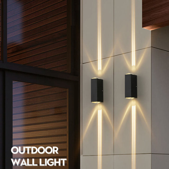 AstraGlow Waterproof Outdoor Rectangular LED Wall Sconce For Exterior Use 600 To 1000 Lumens