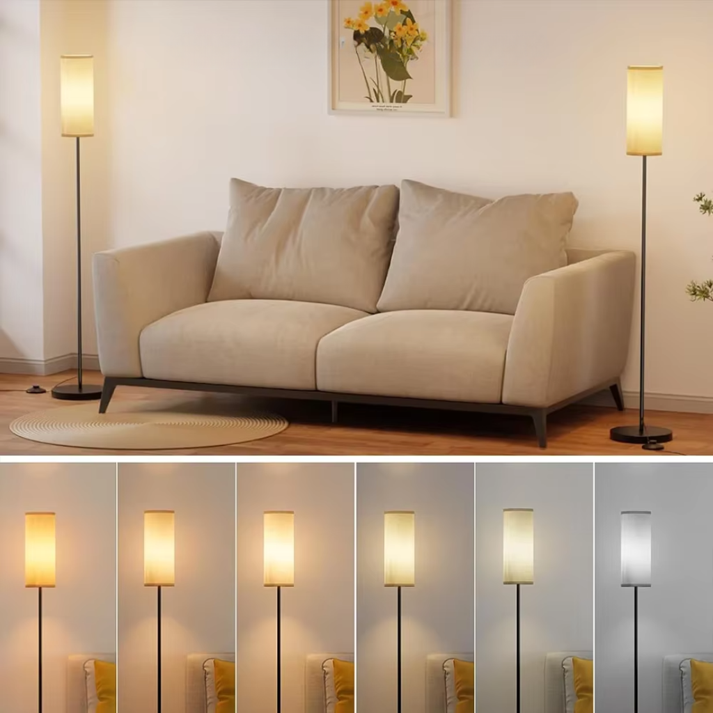 App Controlled RGB Floor Lamp For Customizable Ambient Lighting In Any Room Or Office Space