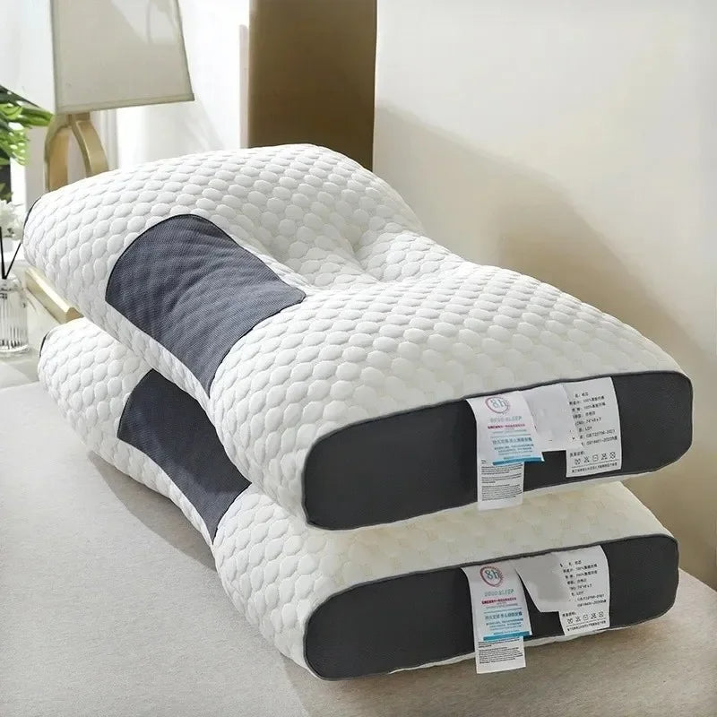 Ergonomic Neck Pillow With Memory Foam For Cervical Support For Side And Back Sleepers
