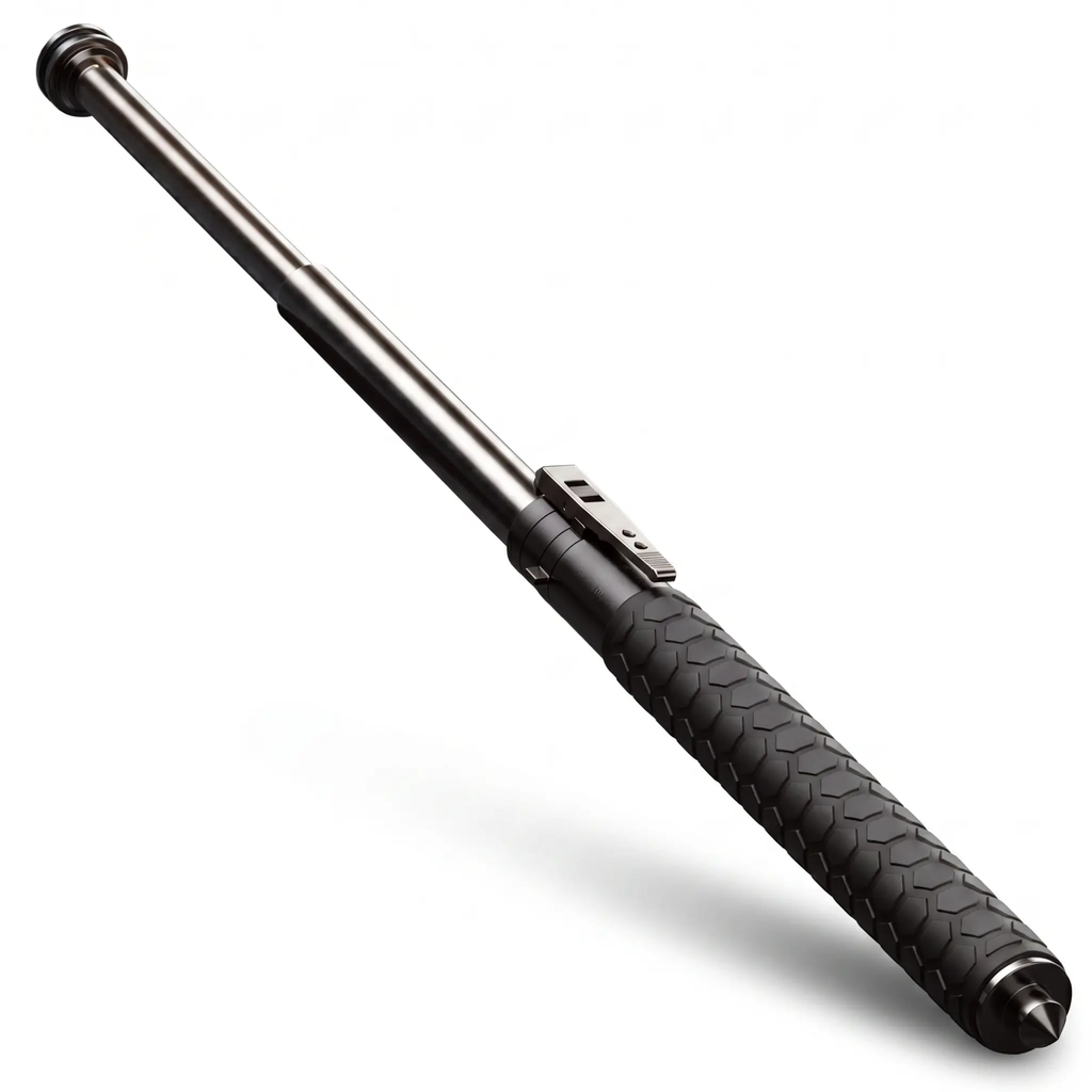 Telescoping Walking Cane With Spring-Loaded Deployment And Non-Slip Handle