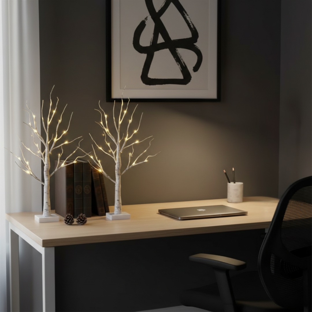 Birch Tree LED Accent Lights For Home Decor And Seasonal Display Indoor Lighting