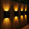 VerdantGlow Outdoor Wall Lights With Solar Power And LED Illumination For Gardens And Patios