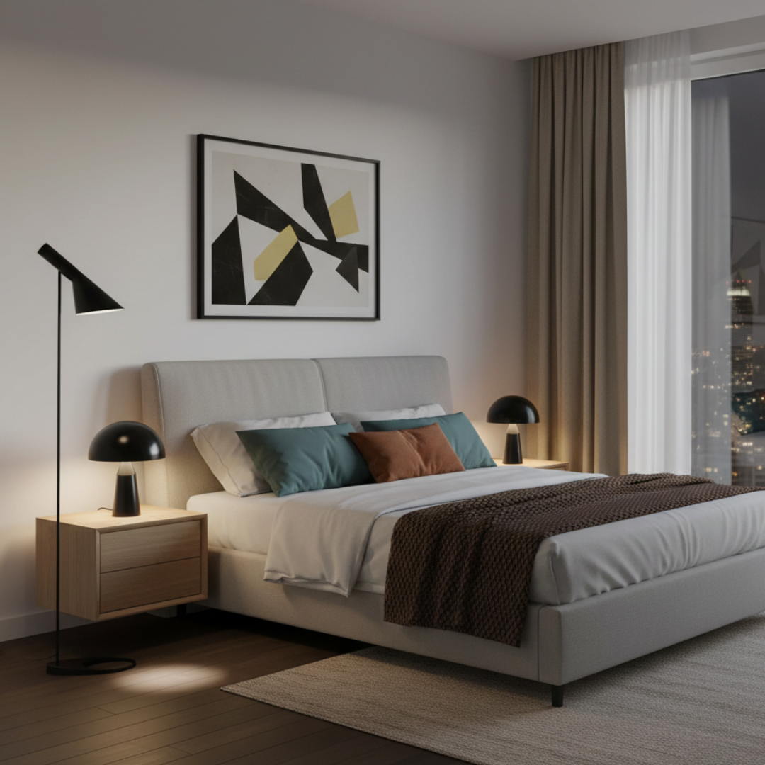 Nordic LED Floor Lamp With Eye Comfort Lighting And Adjustable Brightness For Living Areas