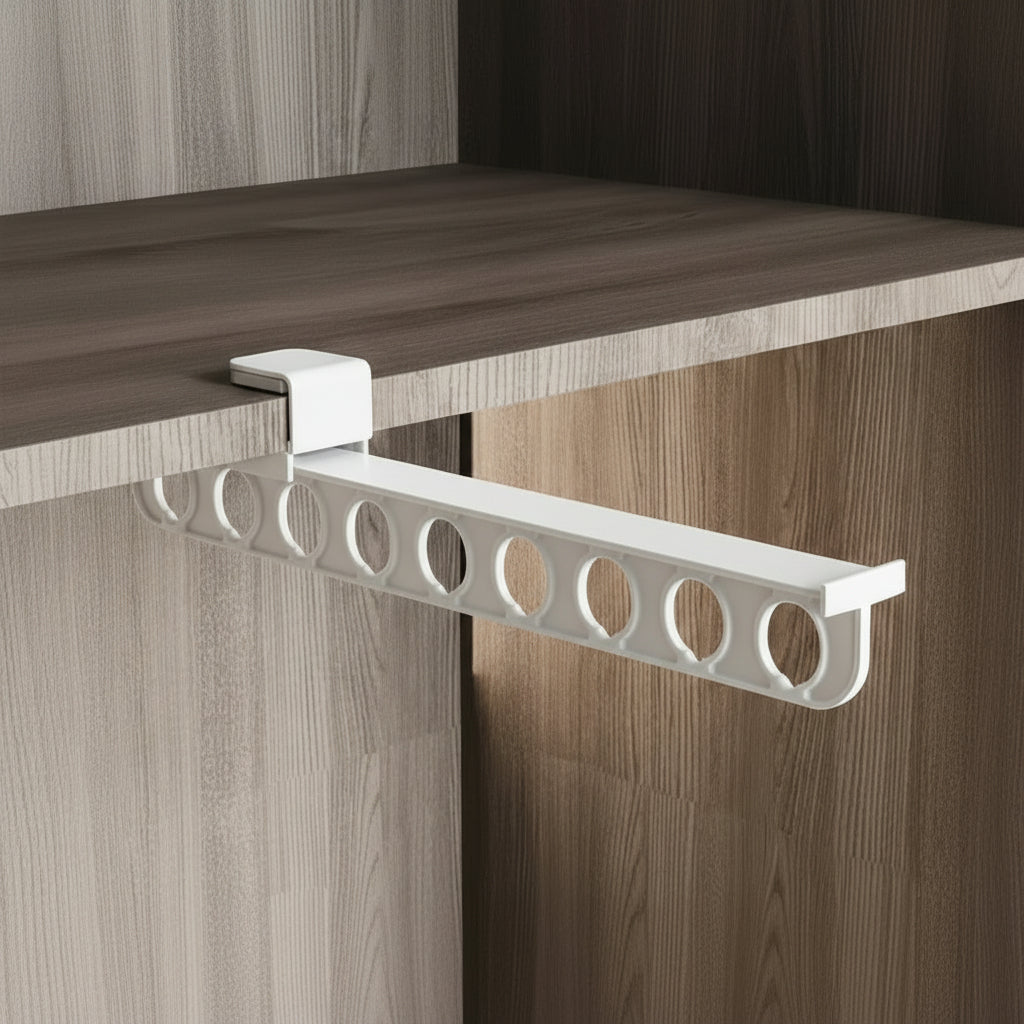 GlidePro Pull-Out Wardrobe Rack — Slim Sturdy Sliding Hanger