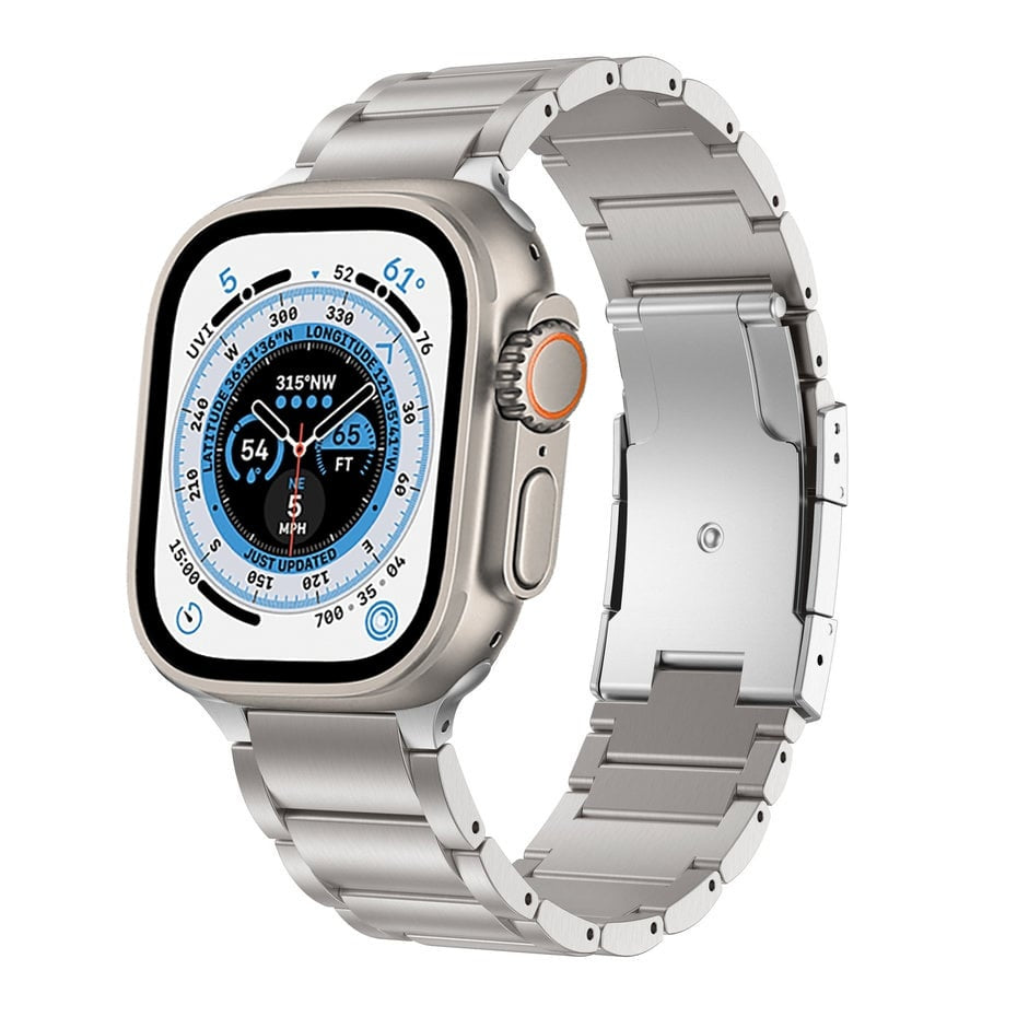 Apple Watch Ultra titánszíj – ezüstszínű, tartós és stílusos
