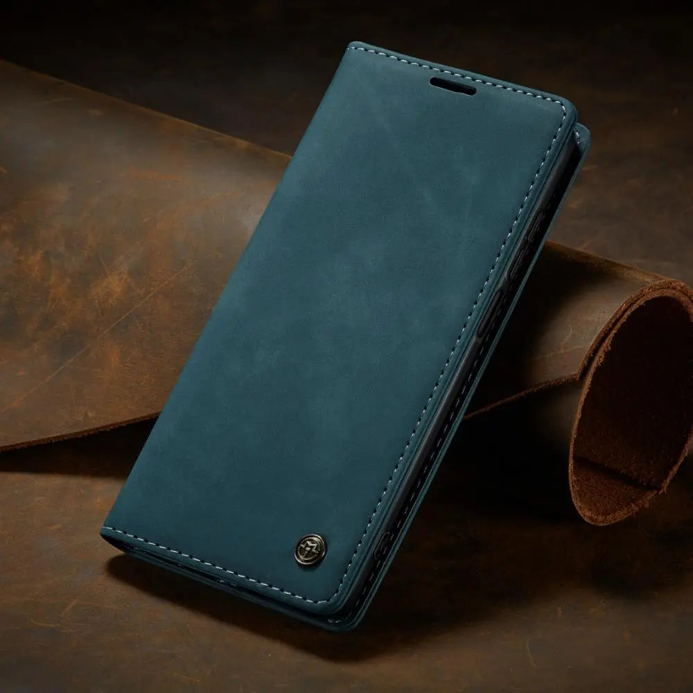 2-in-1 Phone Case for Samsung Galaxy with Wallet and Card Slots – Artificial Leather, Various Colors | Ka-mostore