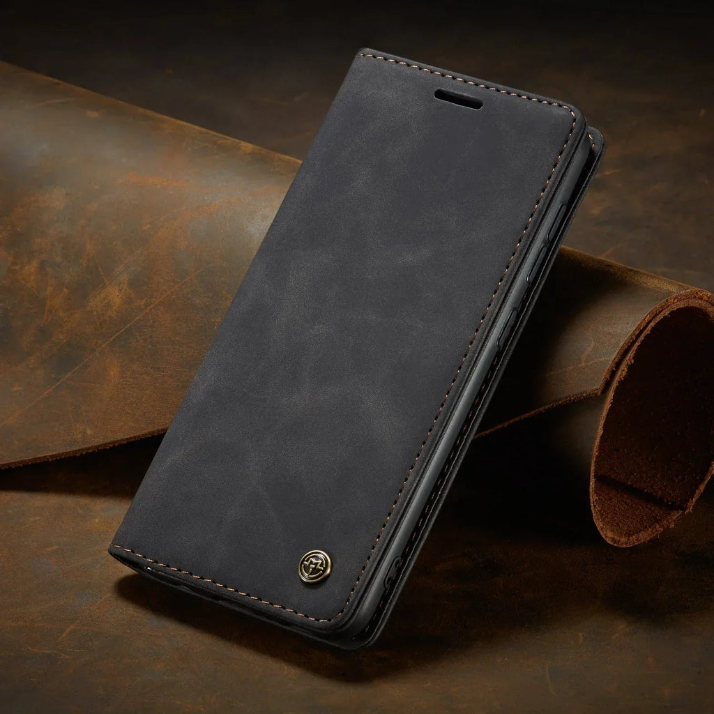 2-in-1 Phone Case for Samsung Galaxy with Wallet and Card Slots – Artificial Leather, Various Colors | Ka-mostore