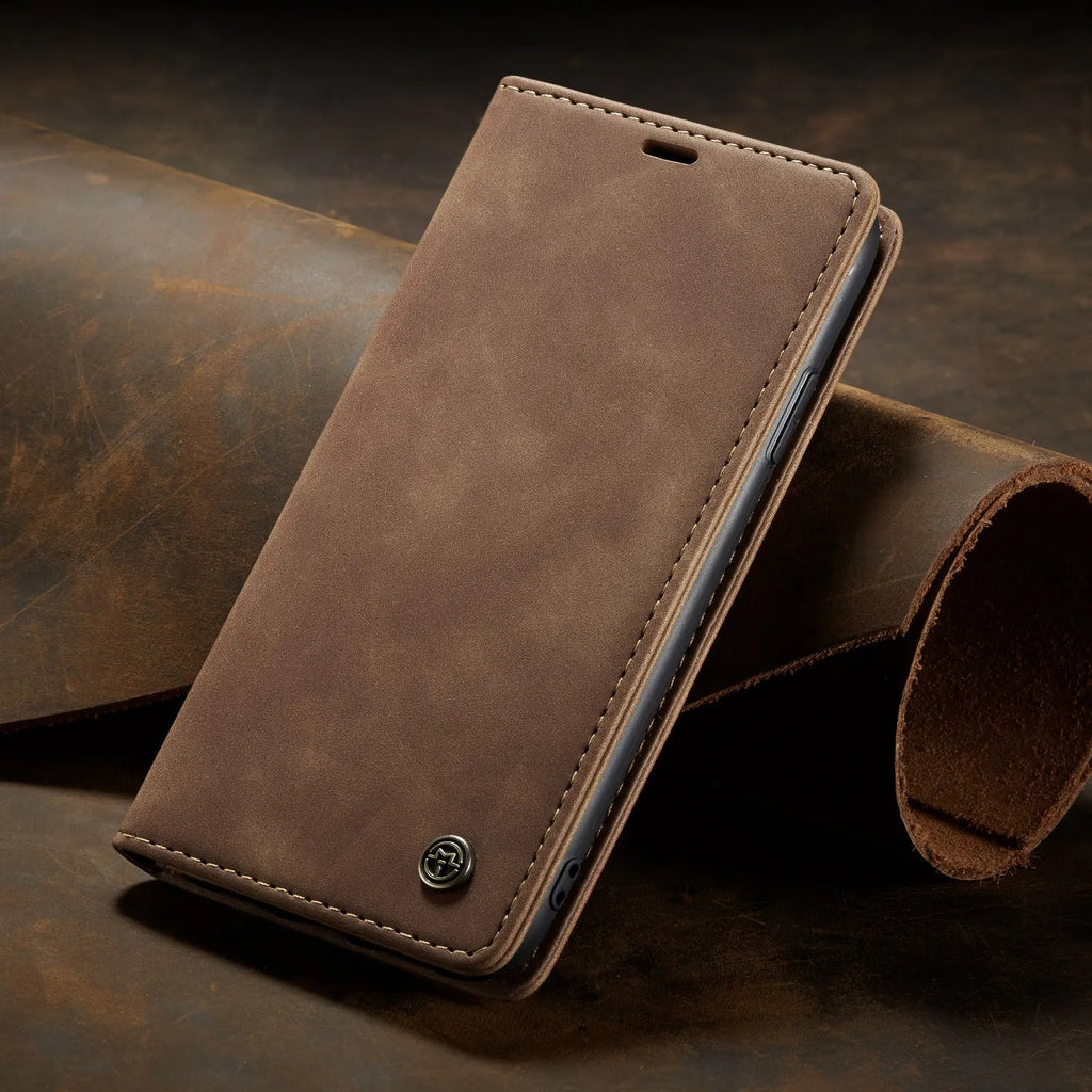 2-in-1 Phone Case for Samsung Galaxy with Wallet and Card Slots – Artificial Leather, Various Colors | Ka-mostore