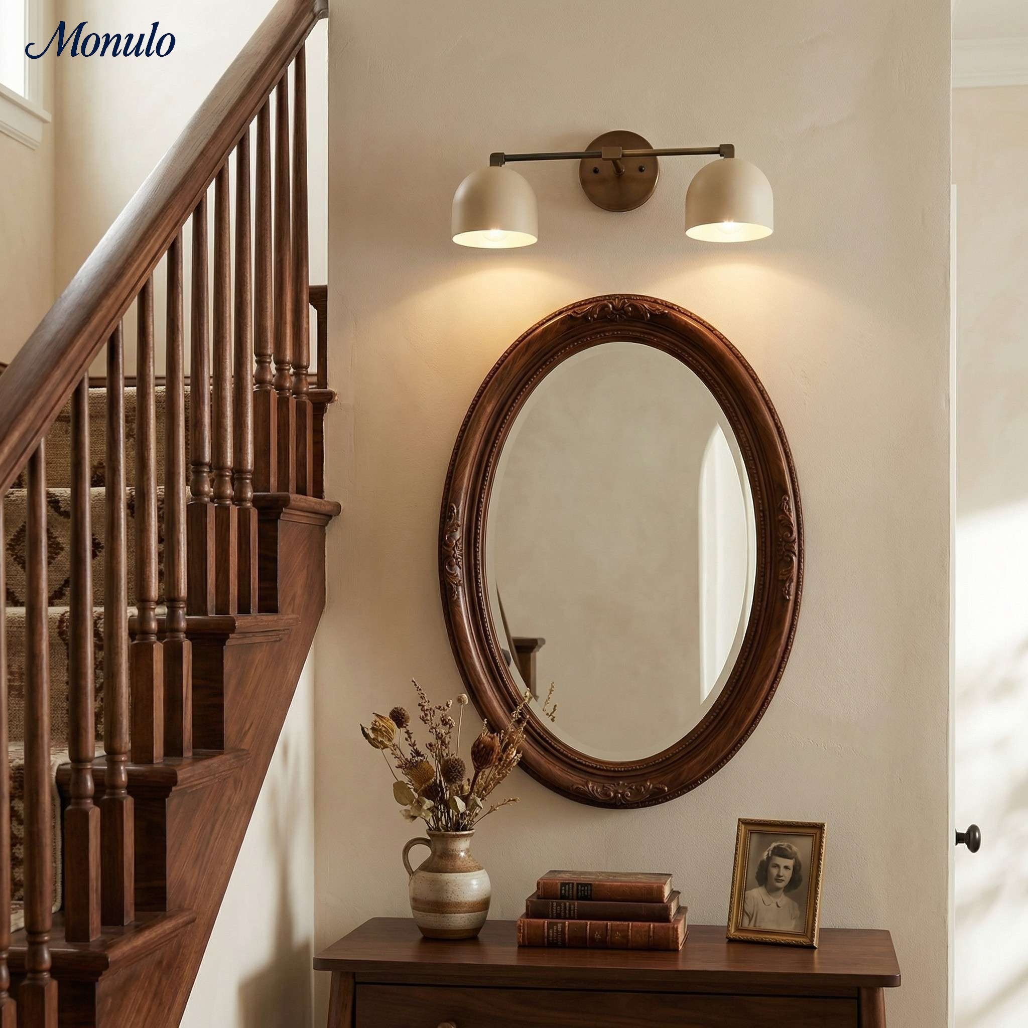 Mid-Century Dome Wall Lamp With Retro Design For Bathroom And Hallway