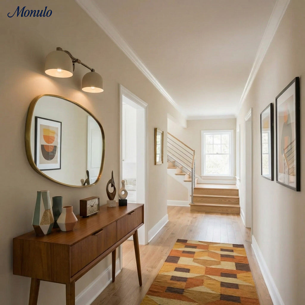 Mid-Century Dome Wall Lamp With Retro Design For Bathroom And Hallway