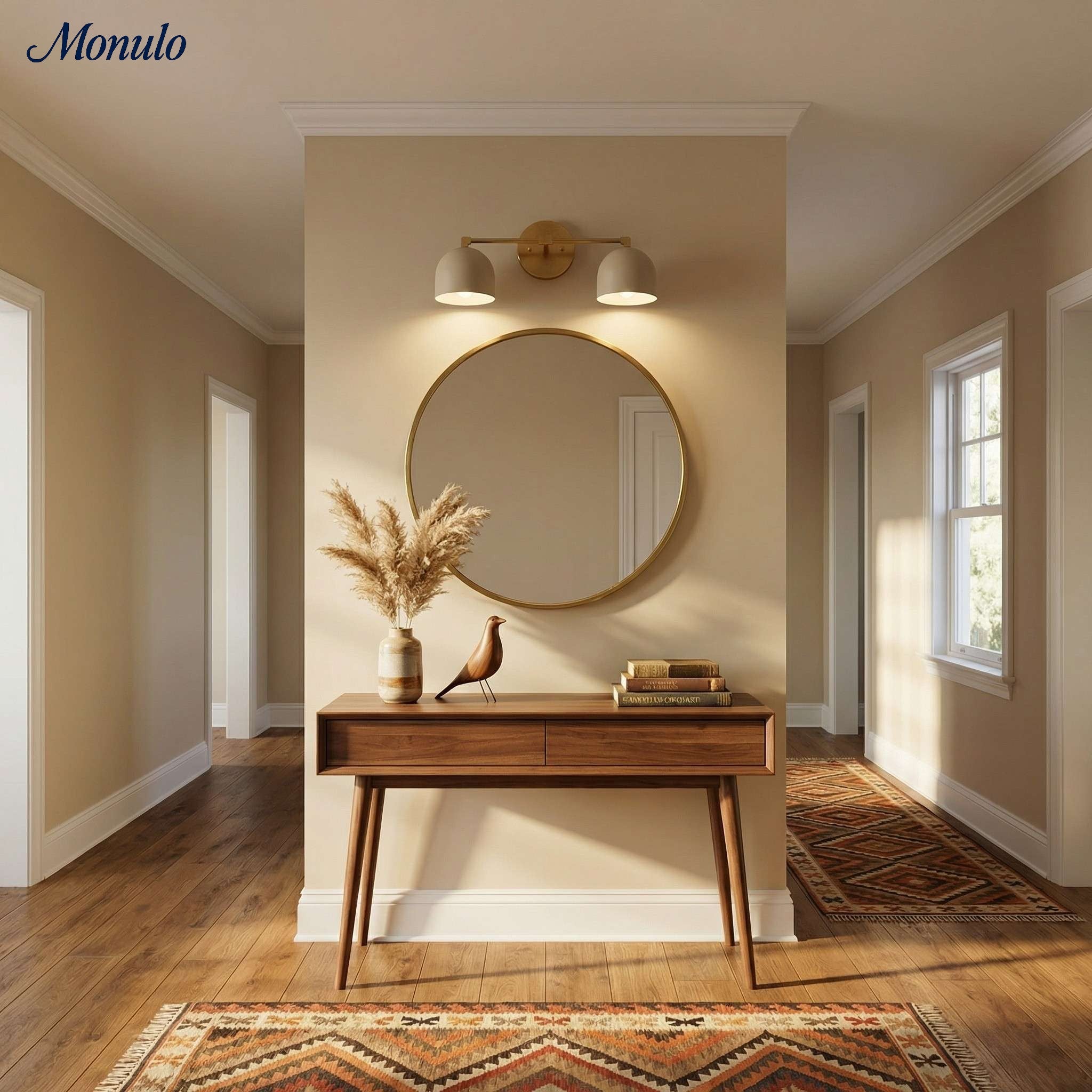 Mid-Century Dome Wall Lamp With Retro Design For Bathroom And Hallway