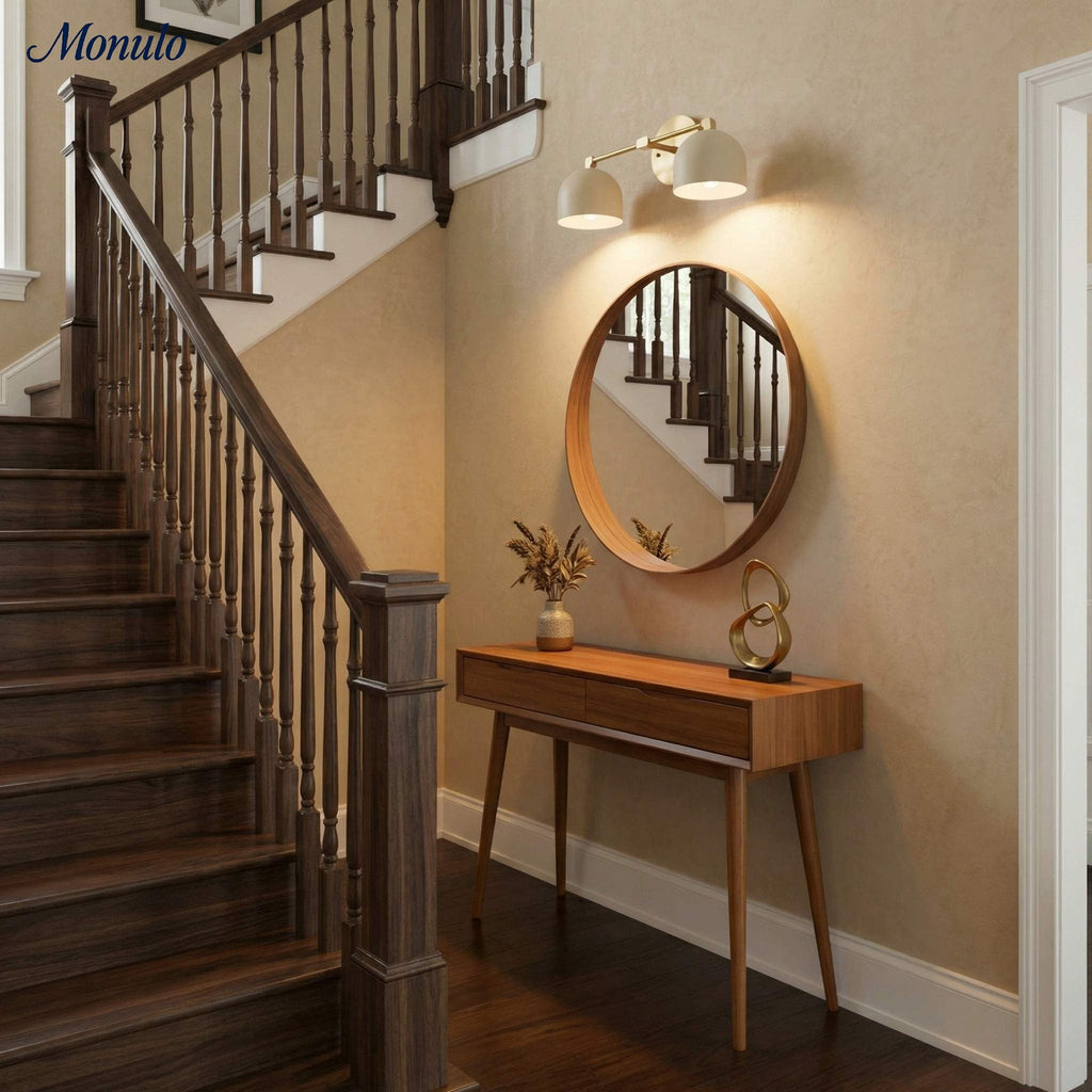 Mid-Century Dome Wall Lamp With Retro Design For Bathroom And Hallway
