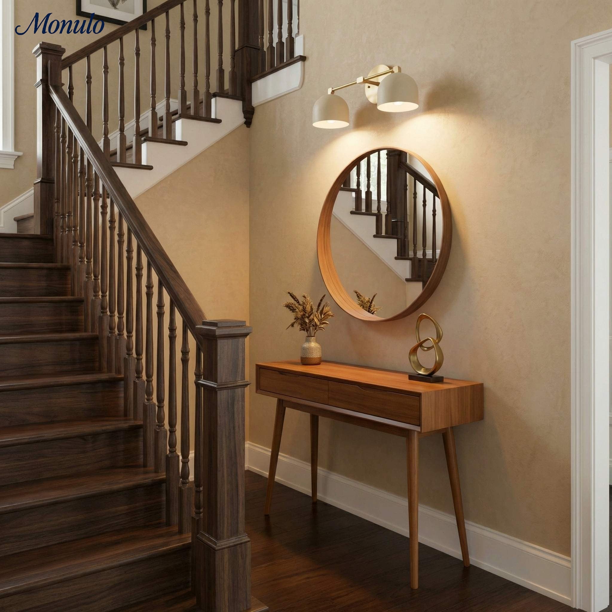 Mid-Century Dome Wall Lamp With Retro Design For Bathroom And Hallway