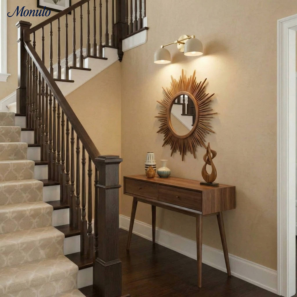 Mid-Century Dome Wall Lamp With Retro Design For Bathroom And Hallway