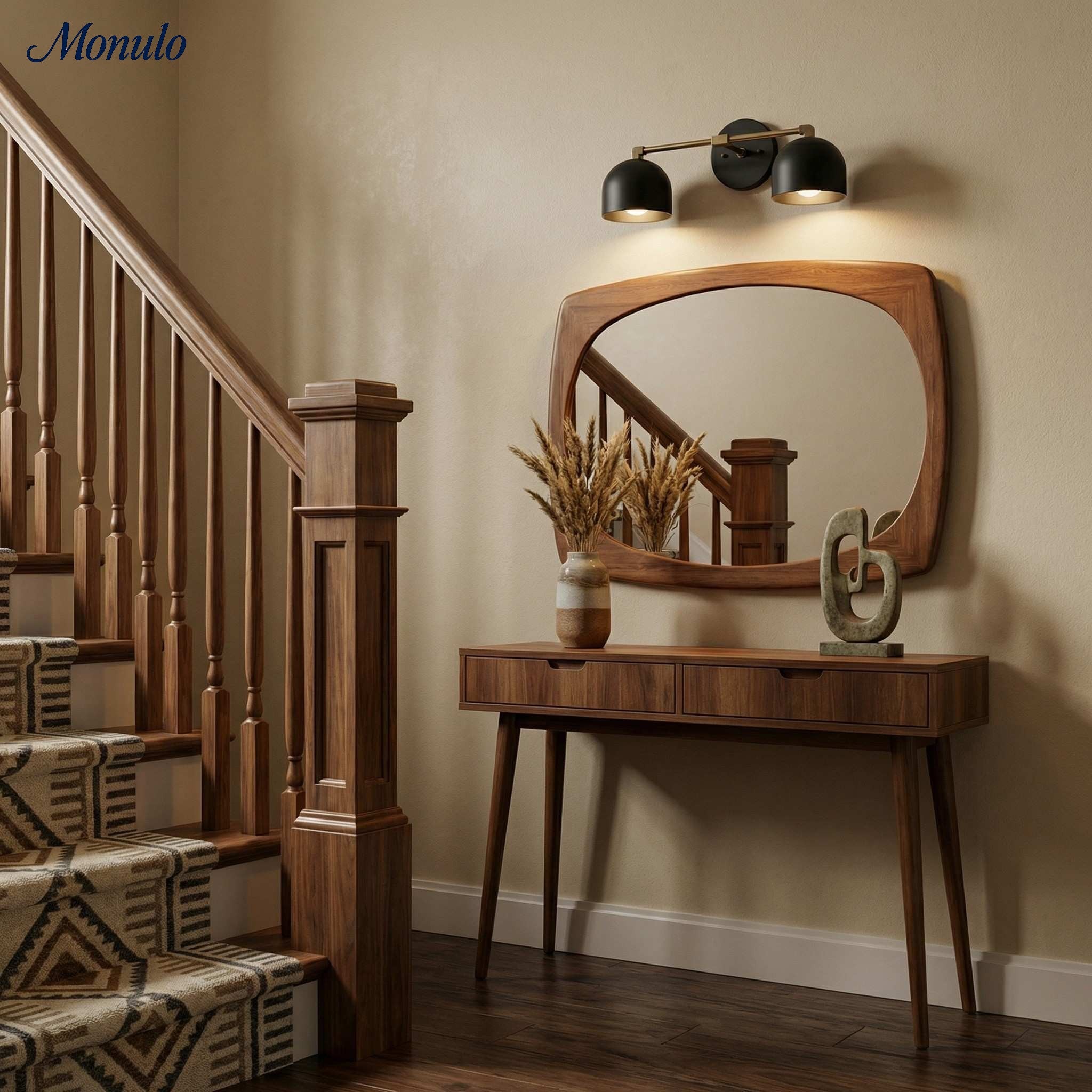 Mid-Century Dome Wall Lamp With Retro Design For Bathroom And Hallway