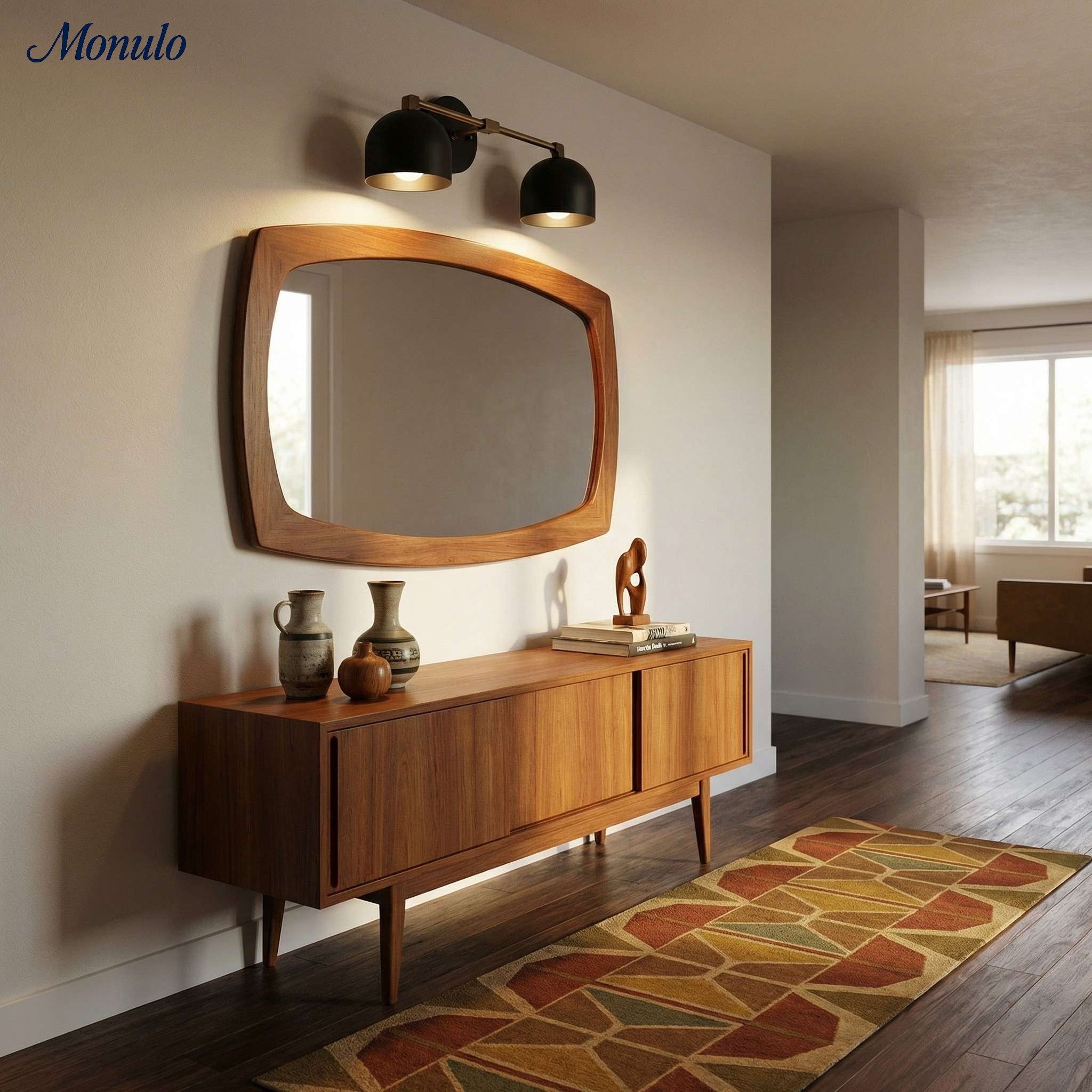 Mid-Century Dome Wall Lamp With Retro Design For Bathroom And Hallway