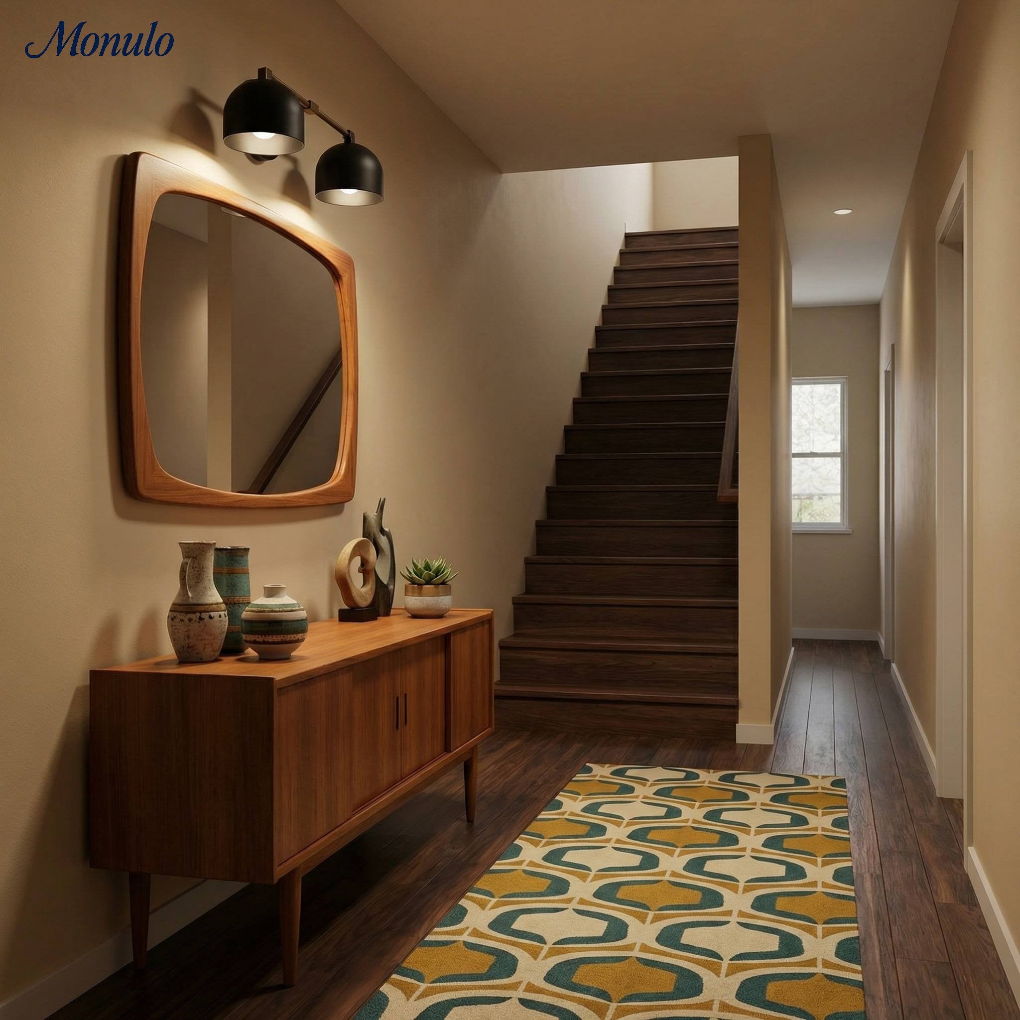 Mid-Century Dome Wall Lamp With Retro Design For Bathroom And Hallway