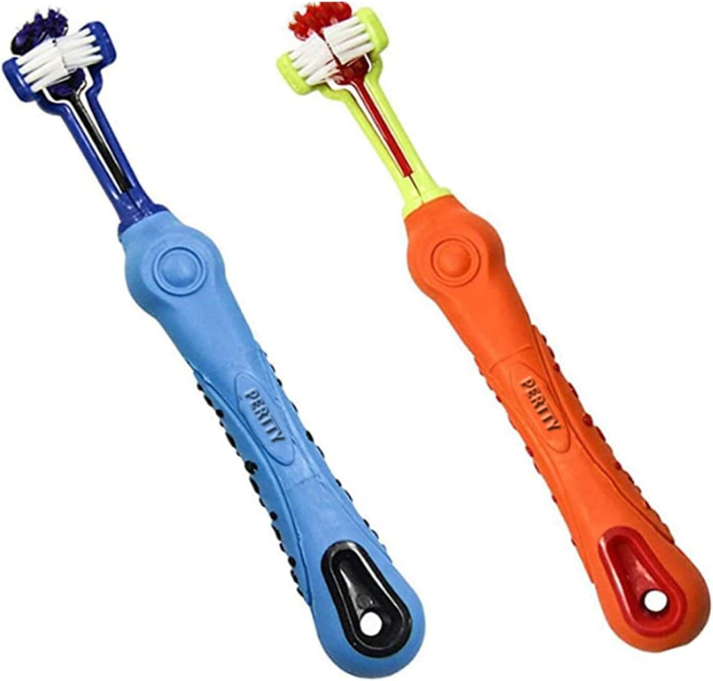 2-Piece Triangular Pet Toothbrush - Tartar Control for Healthy Teeth | Ka-mostore