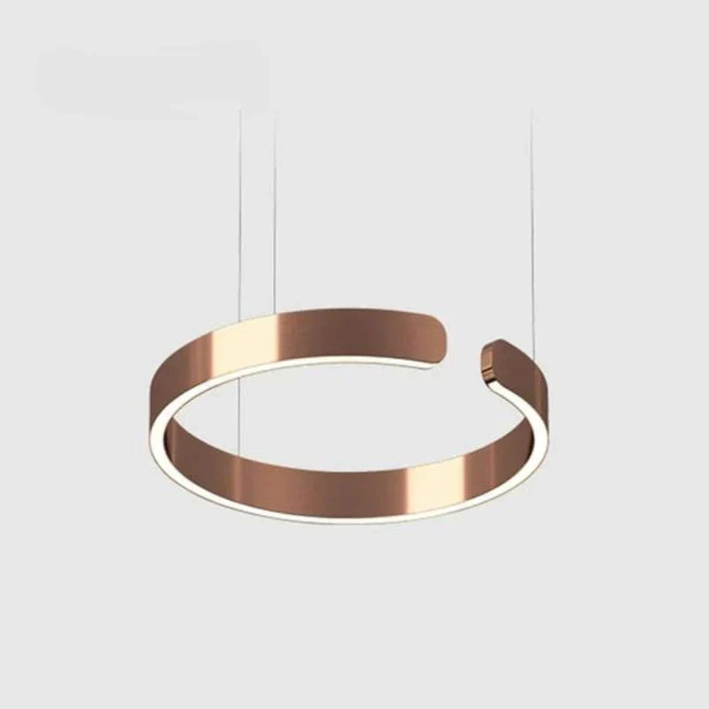 LyraHalo Circular LED Pendant Fixture In Metal Finish For Living Rooms And Dining Areas