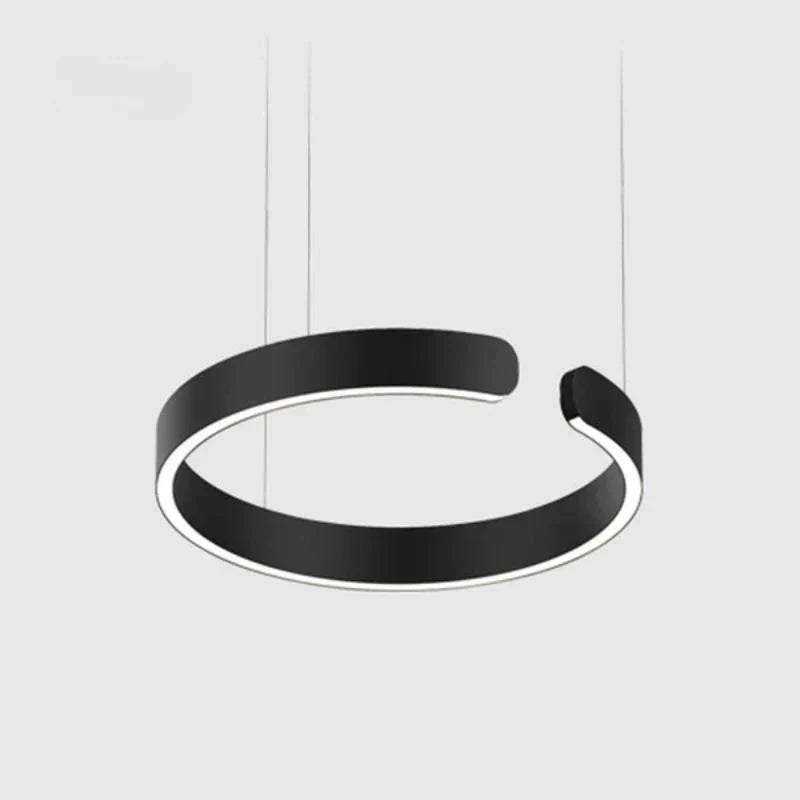 LyraHalo Circular LED Pendant Fixture In Metal Finish For Living Rooms And Dining Areas