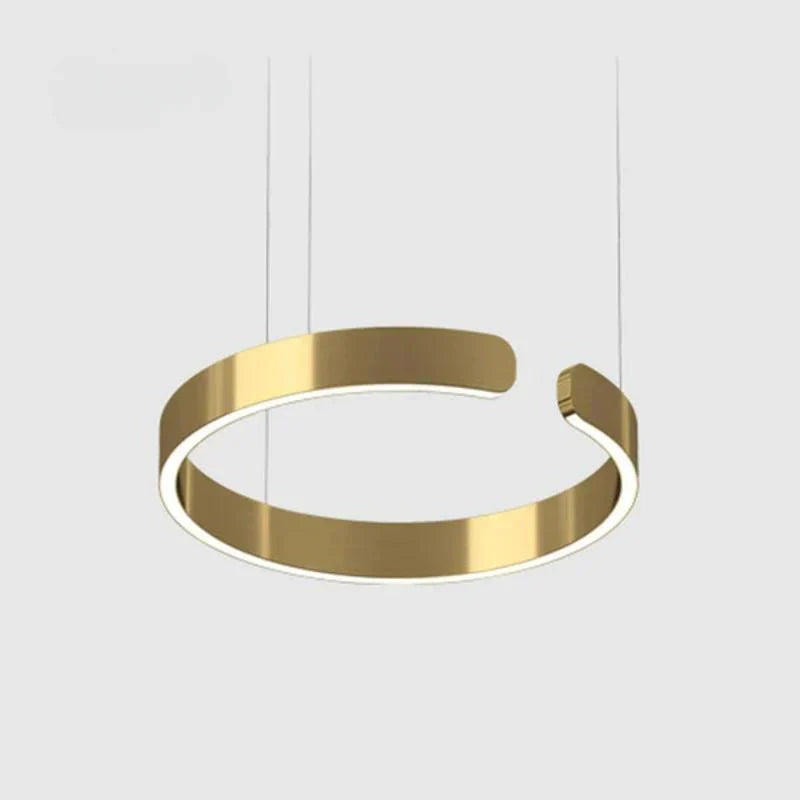 LyraHalo Circular LED Pendant Fixture In Metal Finish For Living Rooms And Dining Areas