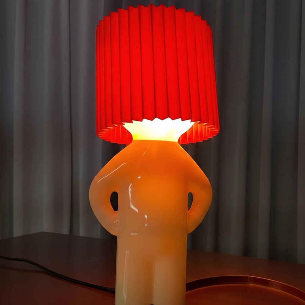 GiggleGlow Playful LED Lamp — Wobble Silhouette, Compact Footprint