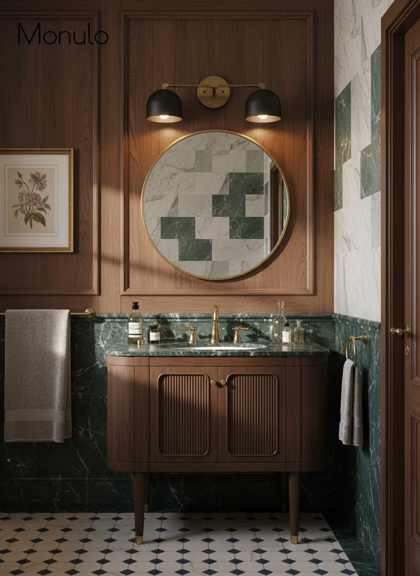 Mid-Century Dome Wall Lamp With Retro Design For Bathroom And Hallway