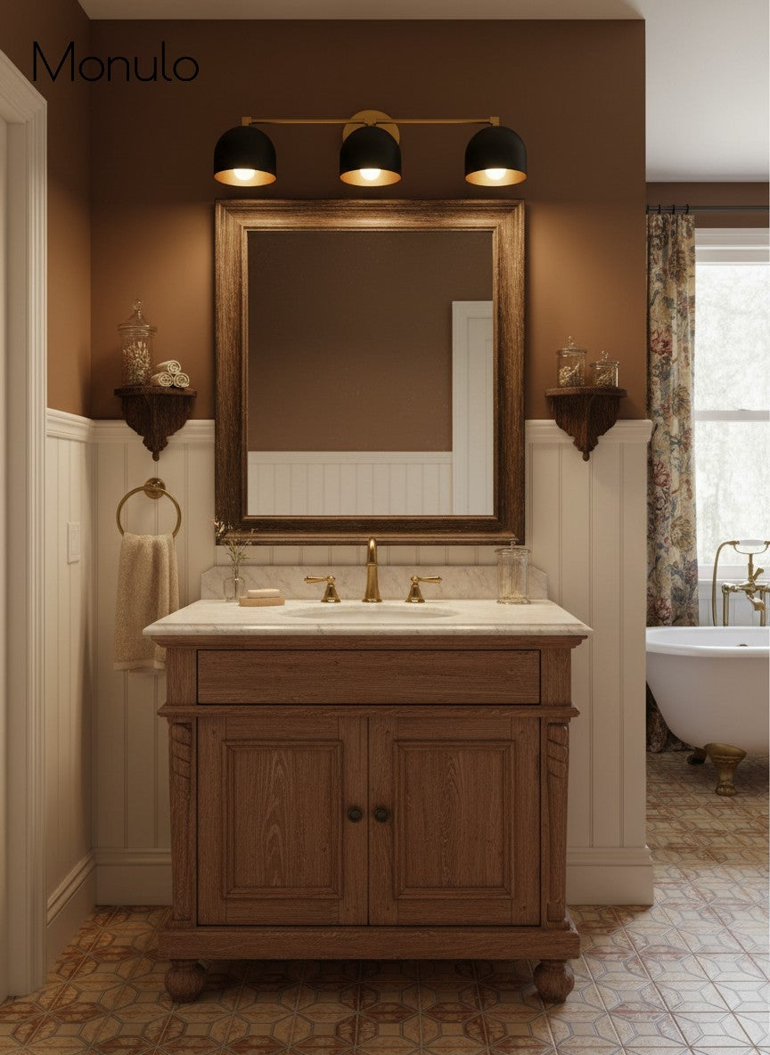 Mid-Century Dome Wall Lamp With Retro Design For Bathroom And Hallway