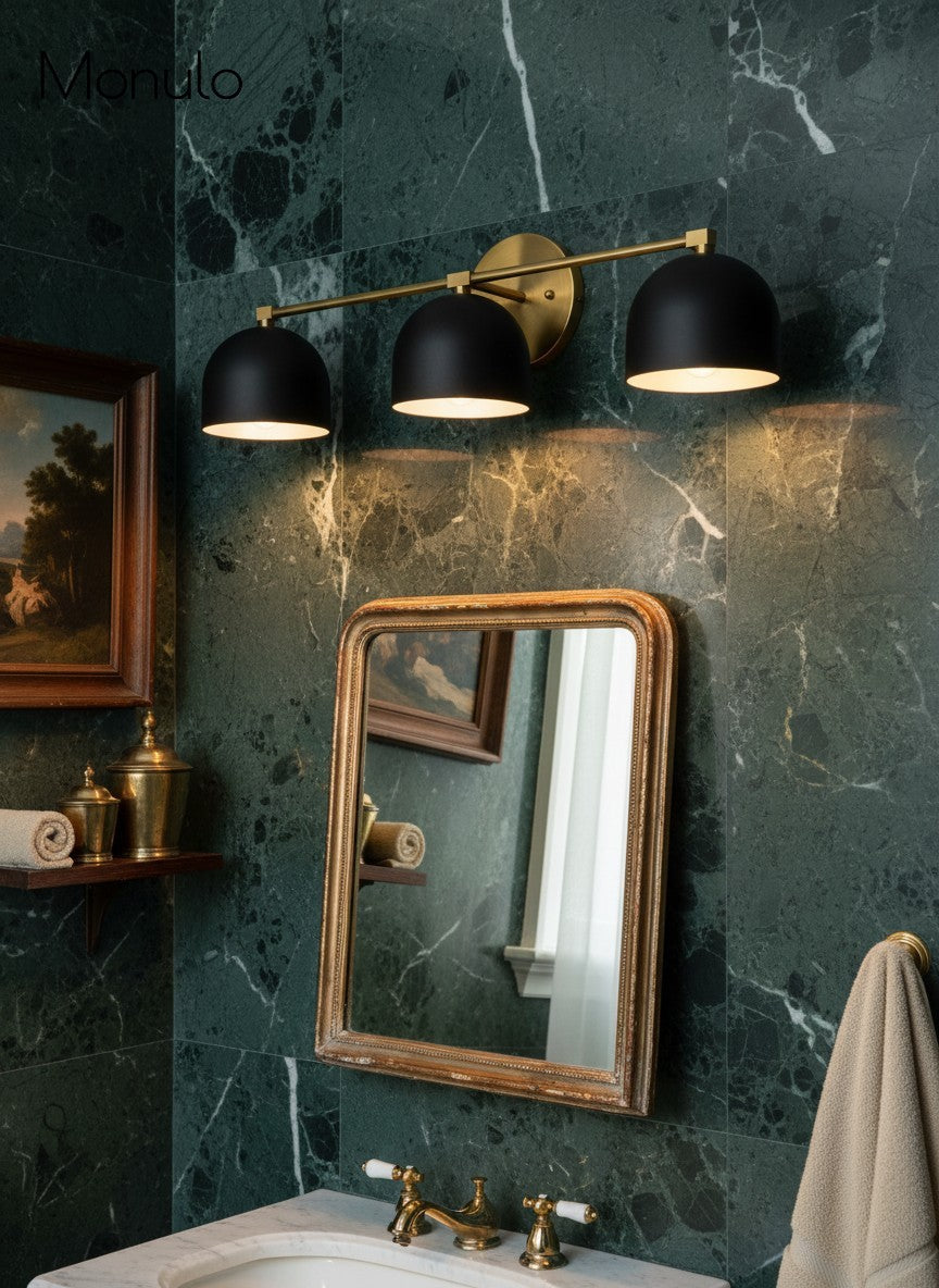 Mid-Century Dome Wall Lamp With Retro Design For Bathroom And Hallway