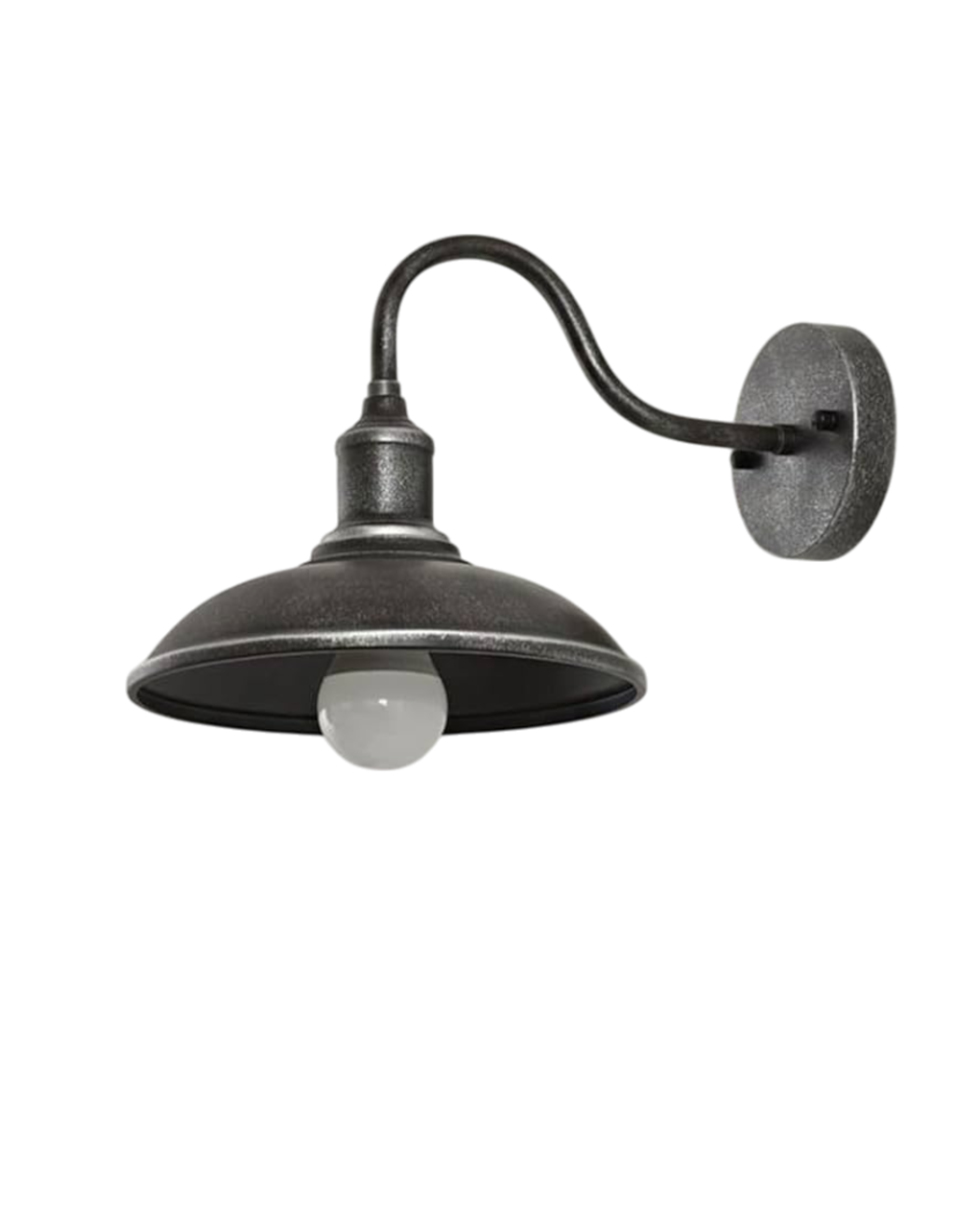 Modern Square Outdoor Wall Light With Minimalist Frame Black Brown Silver 24x23cm